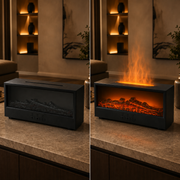 Diffuseur Flamevia éteint et allumé – comparaison avant après